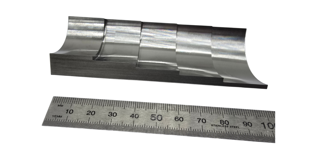 Curved Step Wedge calibration blocks for small bore pipe inspection