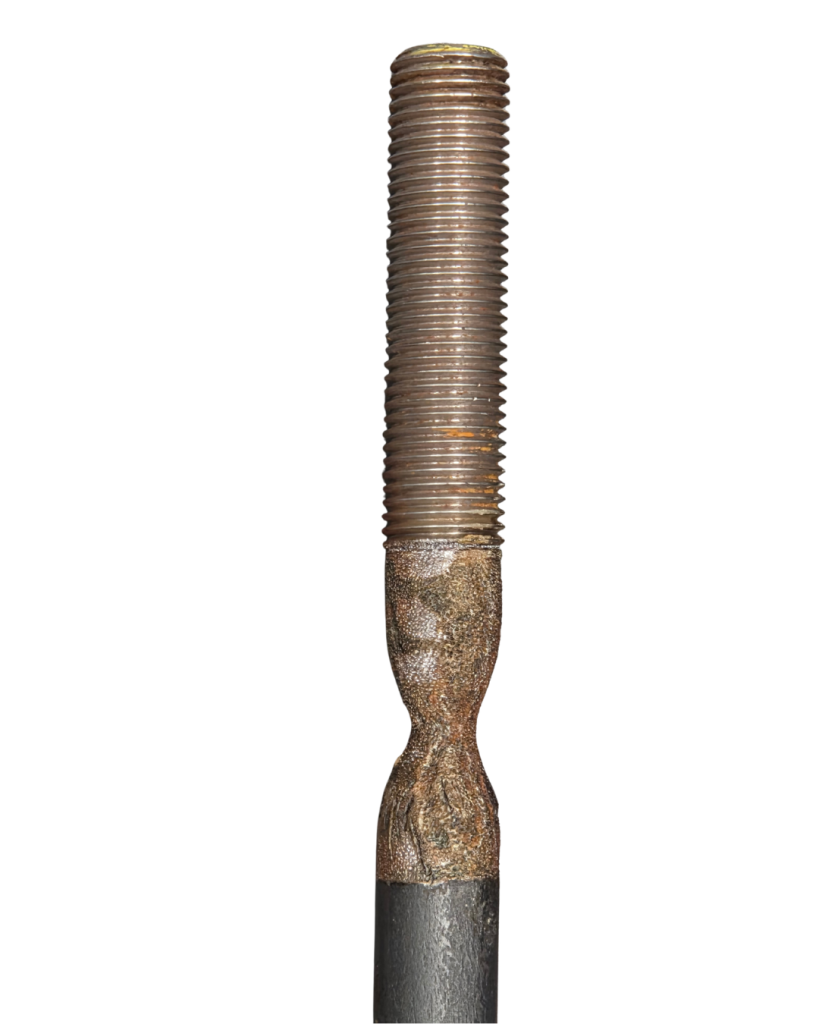 Custom corrosion specimen for ultrasonic testing of anchor bolts